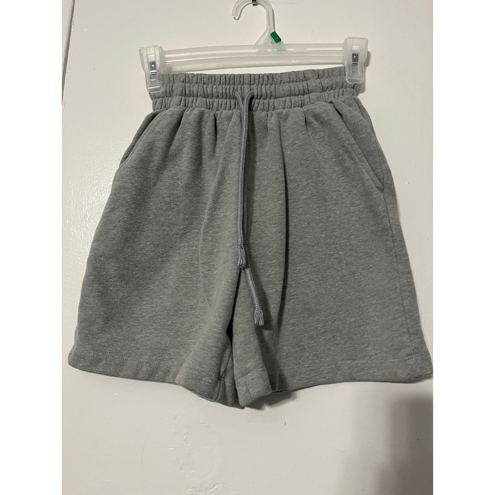 Wild Fable Heather Gray Fleece Sweat Shorts High Waisted XXS Drawstring Pockets